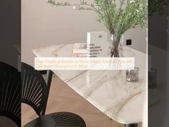 المقاومة الكيميائية العالية بلاط البورسلين الداخلي الأبيض مع انخفاض امتصاص المياه في الأبيض