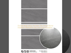 طريقة تركيب بلاط البورسلين الداخلي البيج المتين باستخدام ملاط ​​التثبيت الرقيق لتركيب سهل وسريع