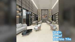 بلاط ذو مظهر رخامي: مقاوم للبقع وسهل التنظيف