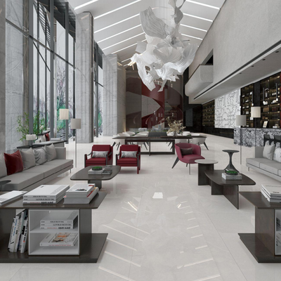 بلاط أرضيات بورسلين متوافق مع لوح دعم الأسمنت 800x800 شكل مستطيل يوفر سطح أرضيات بمظهر جمالي حديث