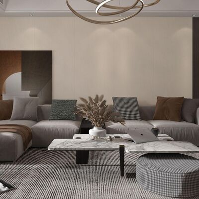 15 أنماط متعددة بلاط بورسلين عصري سطح أملس ملمس تشطيب ساتان مناسب للمناطق التجارية ذات الحركة المرورية العالية