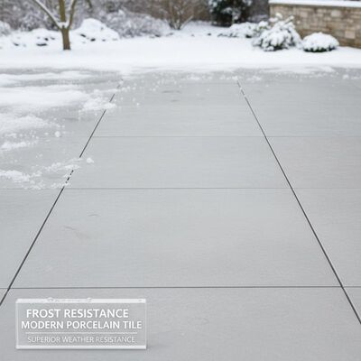 Frost Resistance Modern Porcelain Tile Smooth Texture Rectified Edge Providing Superior Resistance to Weather Conditions
