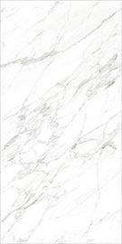 كامل الجسم أرضية من الرخام الأبيض بلاط إيطالي Carrara Striation مظهر رخامي إنهاء بورسلين 1600 * 3200mm
