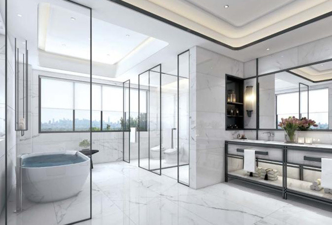 حمام بورسلين رخامي